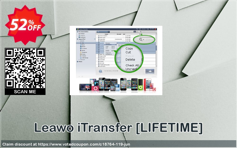 Leawo iTransfer /LIFETIME/ Coupon, discount Leawo coupon (18764). Promotion: Leawo discount