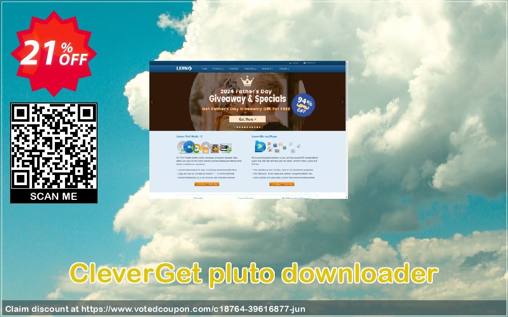 CleverGet pluto downloader Coupon Code Sep 2024, 21% OFF - VotedCoupon