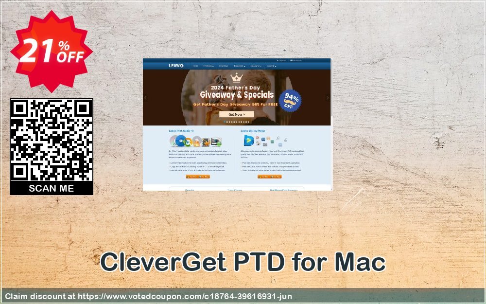 CleverGet pluto downloader for MAC Coupon, discount CleverGet PTD for Mac Marvelous deals code 2024. Promotion: Marvelous deals code of CleverGet PTD for Mac 2024