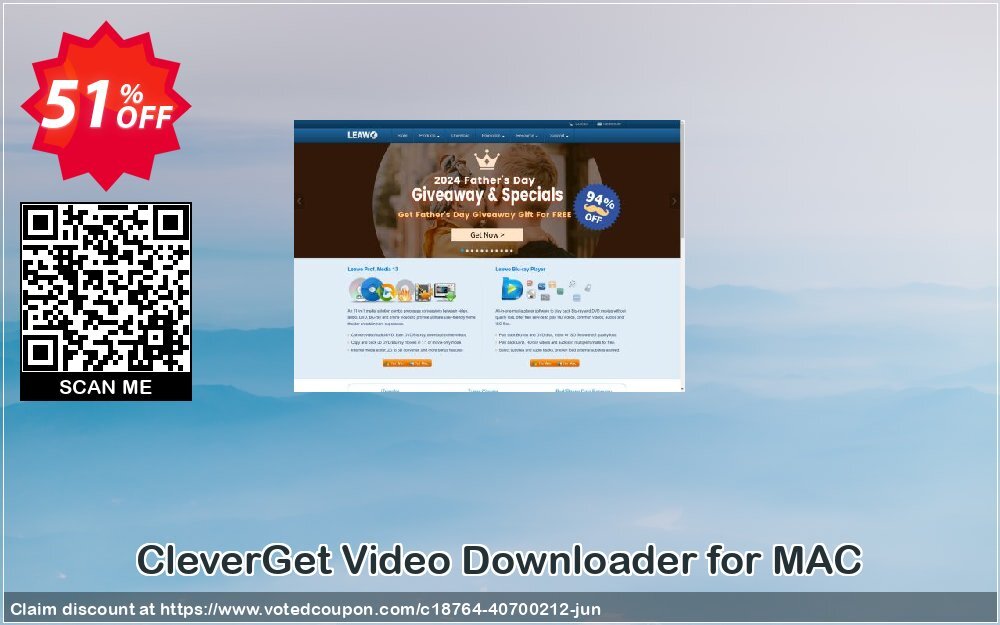 CleverGet Video Downloader for MAC Coupon, discount CG VD for Mac Amazing promo code 2024. Promotion: Amazing promo code of CG VD for Mac 2024