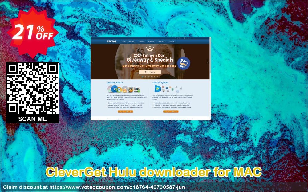 CleverGet Hulu downloader for MAC Coupon, discount 20% OFF CleverGet Hulu downloader for MAC, verified. Promotion: Big offer code of CleverGet Hulu downloader for MAC, tested & approved