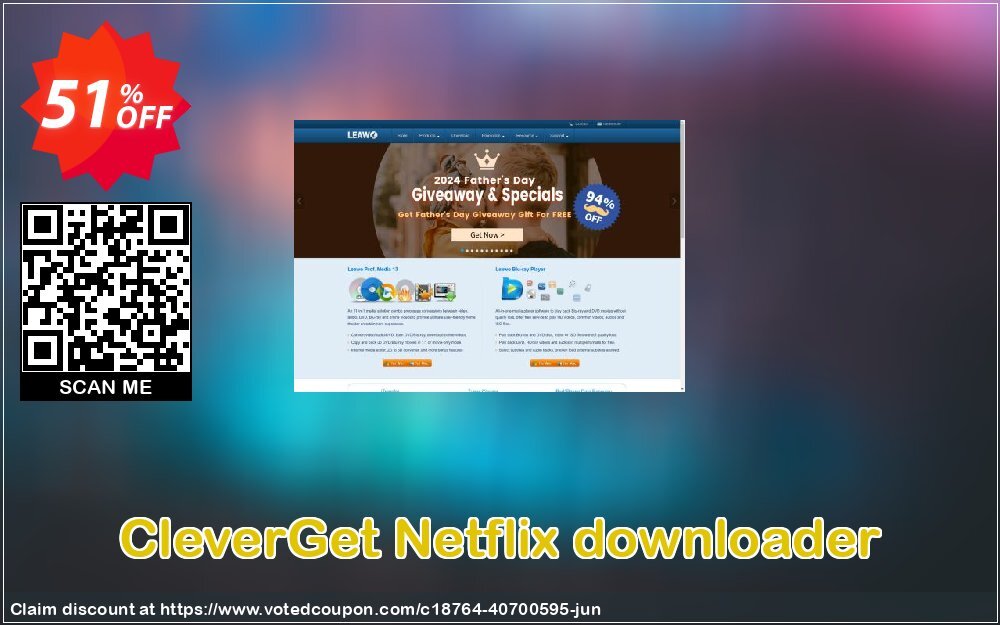 CleverGet Netflix downloader Coupon, discount 50% OFF CleverGet Netflix downloader, verified. Promotion: Big offer code of CleverGet Netflix downloader, tested & approved