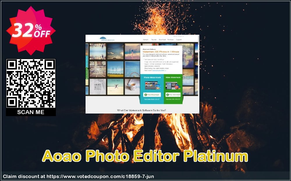 Aoao Photo Editor Platinum Coupon, discount AoaoPhoto Video Watermark (18859) discount. Promotion: Aoao coupon codes discount