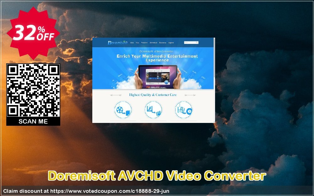 Doremisoft AVCHD Video Converter Coupon, discount Doremisoft Software promotion (18888). Promotion: Doremisoft Software coupon
