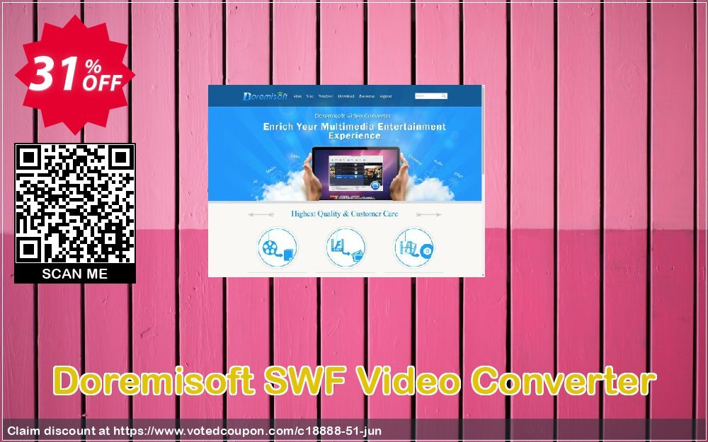 Doremisoft SWF Video Converter Coupon, discount Doremisoft Software promotion (18888). Promotion: Doremisoft Software coupon