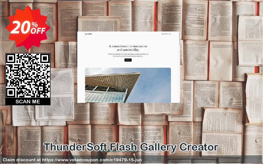 ThunderSoft Flash Gallery Creator Coupon, discount ThunderSoft Coupon (19479). Promotion: Discount from ThunderSoft (19479)