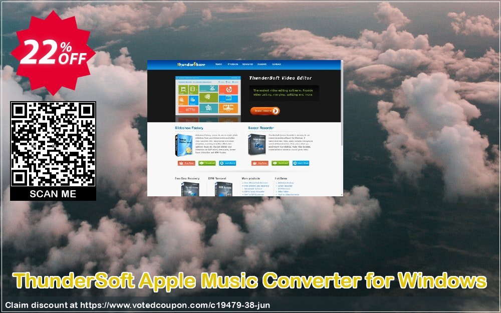 ThunderSoft Apple Music Converter for WINDOWS Coupon, discount ThunderSoft Coupon (19479). Promotion: Discount from ThunderSoft (19479)