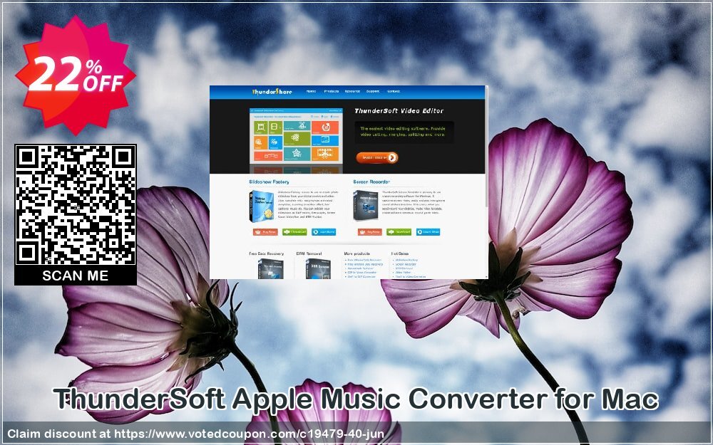 ThunderSoft Apple Music Converter for MAC Coupon, discount ThunderSoft Coupon (19479). Promotion: Discount from ThunderSoft (19479)