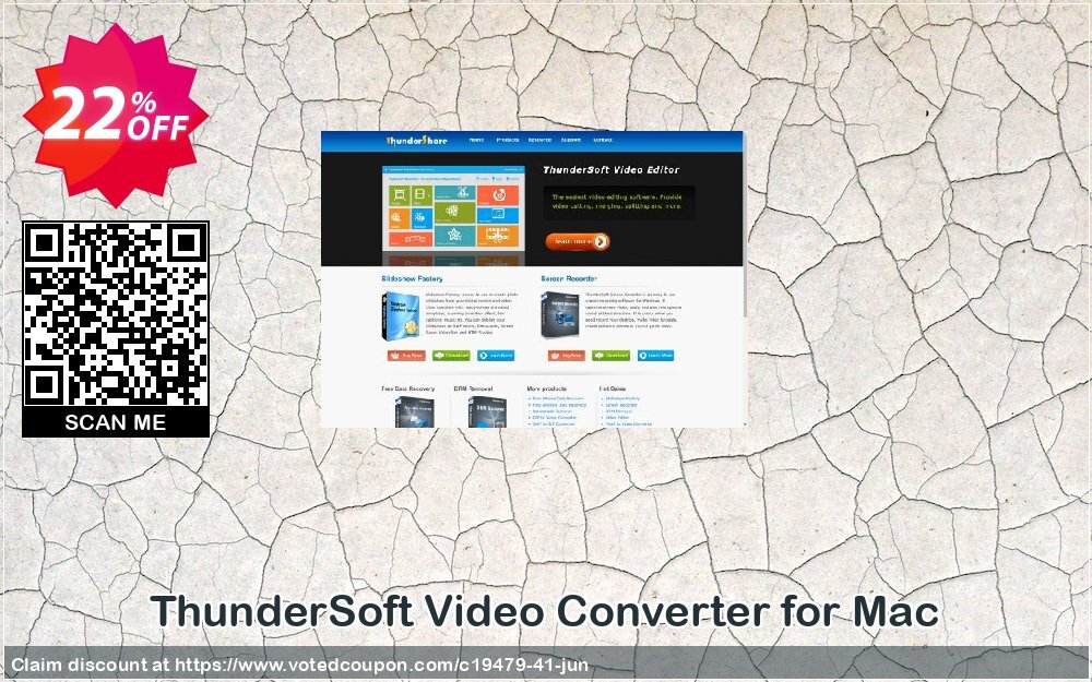 ThunderSoft Video Converter for MAC Coupon, discount ThunderSoft Coupon (19479). Promotion: Discount from ThunderSoft (19479)