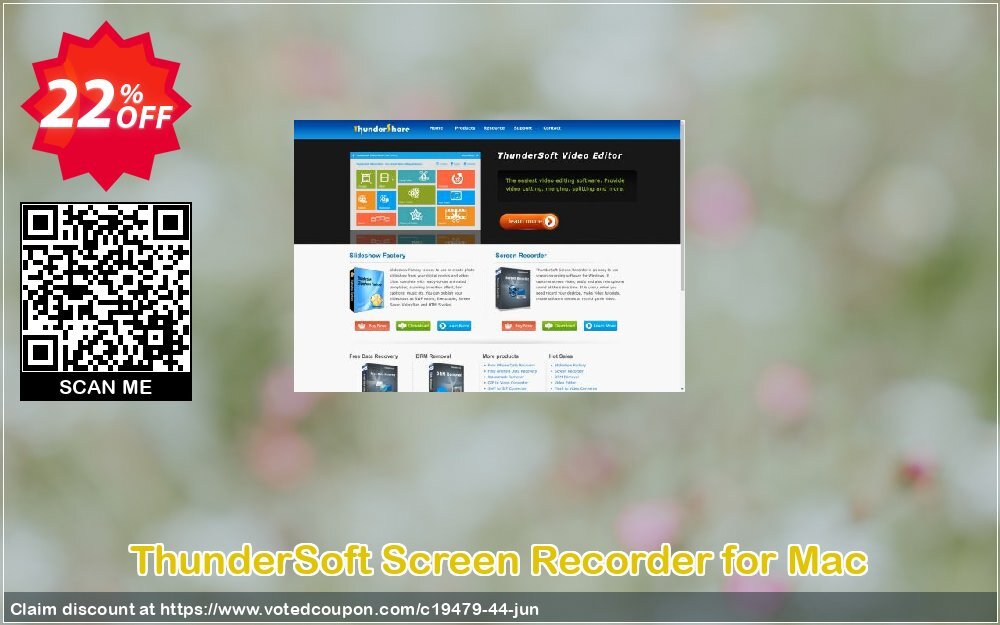 ThunderSoft Screen Recorder for MAC Coupon, discount ThunderSoft Coupon (19479). Promotion: Discount from ThunderSoft (19479)