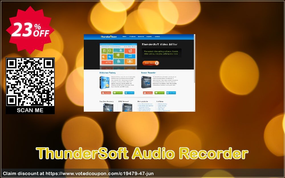 ThunderSoft Audio Recorder Coupon, discount ThunderSoft Coupon (19479). Promotion: Discount from ThunderSoft (19479)