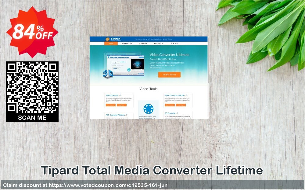 Tipard Total Media Converter Lifetime Coupon, discount Tipard Total Media Converter super promotions code 2024. Promotion: 50OFF Tipard