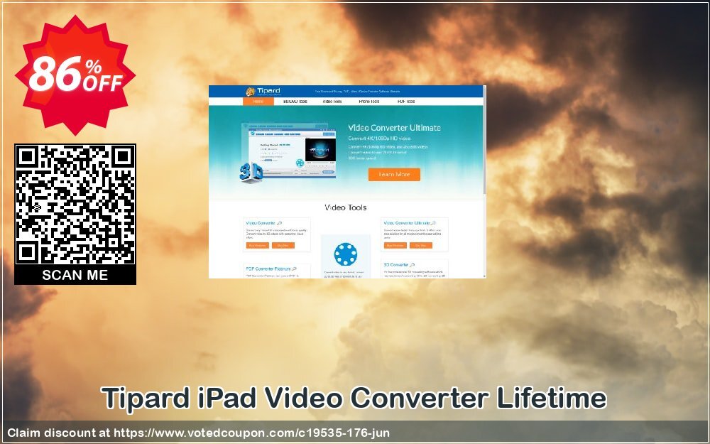 Tipard iPad Video Converter Lifetime Coupon, discount Tipard iPad Video Converter formidable sales code 2024. Promotion: 50OFF Tipard
