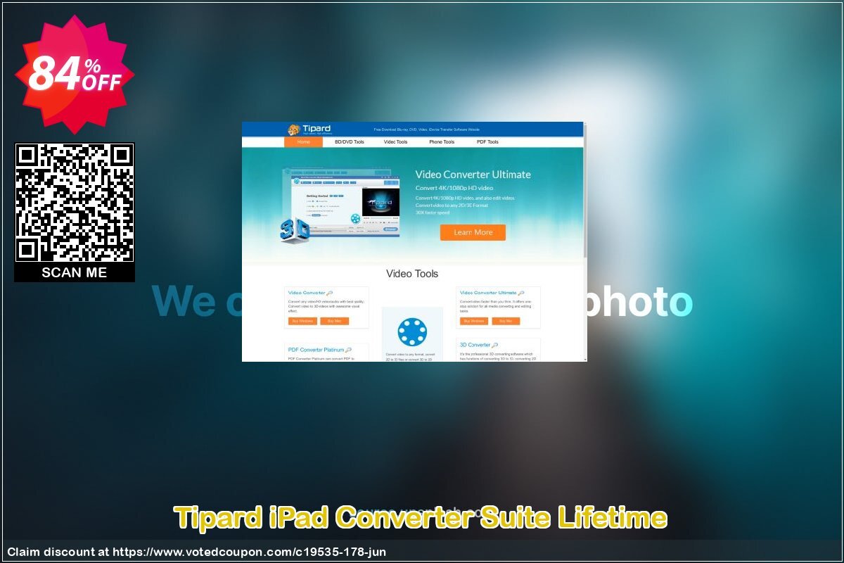 Tipard iPad Converter Suite Lifetime Coupon, discount Tipard iPad Converter Suite super sales code 2024. Promotion: 50OFF Tipard