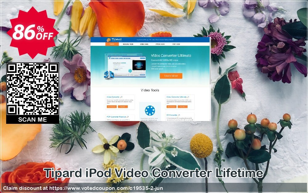 Tipard iPod Video Converter Lifetime Coupon, discount Tipard iPod Video Converter big deals code 2024. Promotion: 50OFF Tipard
