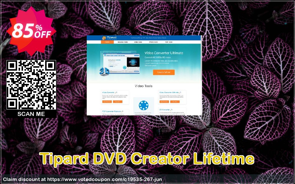 Tipard DVD Creator Lifetime Coupon, discount Tipard DVD Creator super promotions code 2024. Promotion: 50OFF Tipard