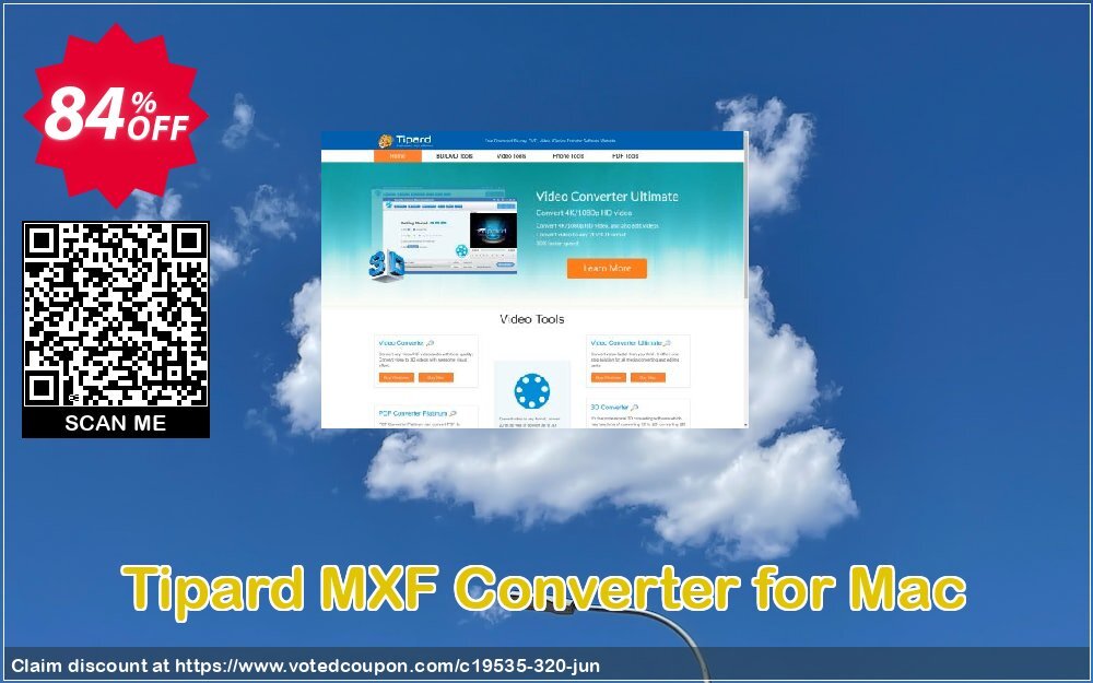 Tipard MXF Converter for MAC Coupon, discount Tipard MXF Converter for Mac awful promo code 2024. Promotion: 50OFF Tipard