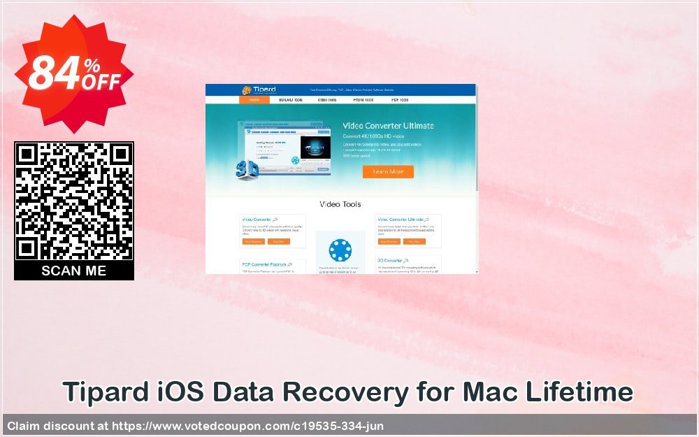 Tipard iOS Data Recovery for MAC Lifetime Coupon, discount Tipard iOS Data Recovery for Mac special discount code 2024. Promotion: 50OFF Tipard