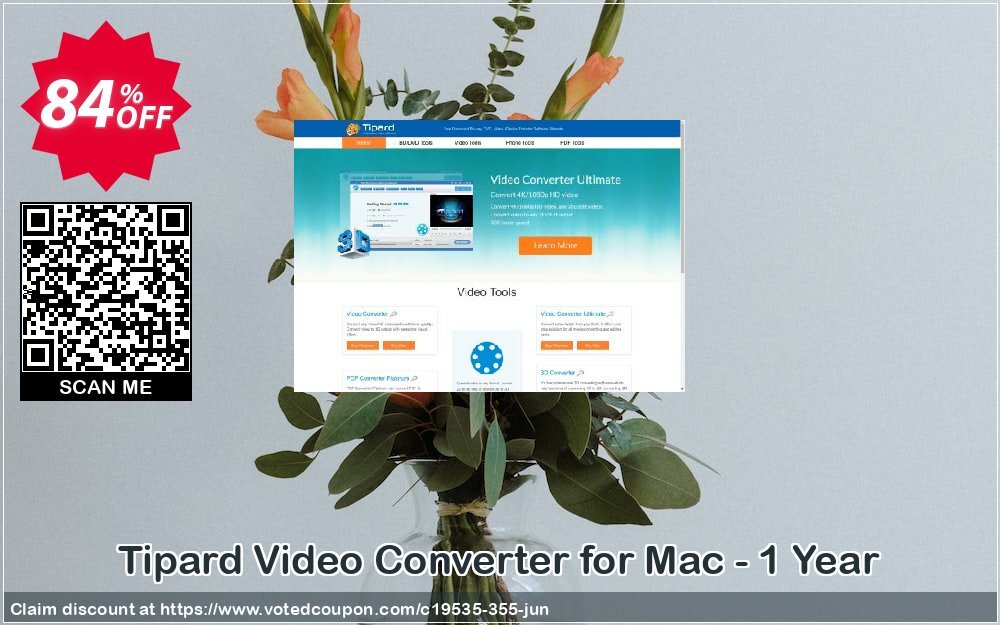 Tipard Video Converter for MAC - Yearly Coupon, discount 50OFF Tipard. Promotion: 50OFF Tipard