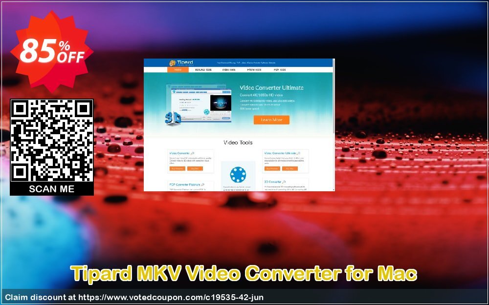 Tipard MKV Video Converter for MAC Coupon, discount Tipard MKV Video Converter for Mac wondrous promotions code 2024. Promotion: 50OFF Tipard