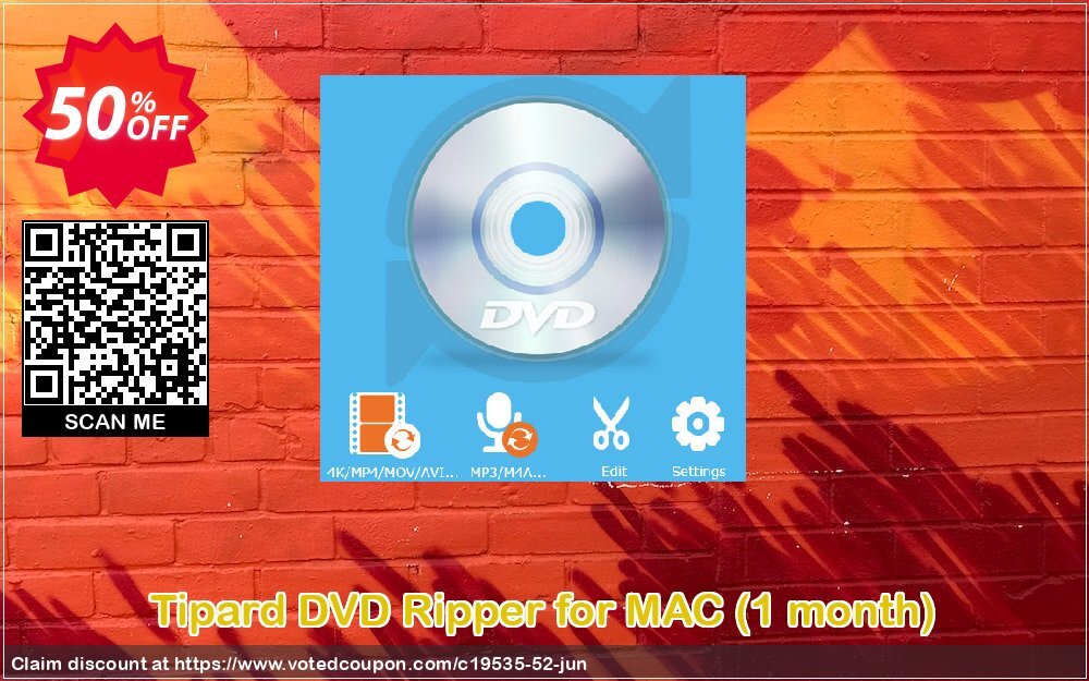 Tipard DVD Ripper for MAC, Monthly  Coupon, discount 50OFF Tipard. Promotion: 50OFF Tipard