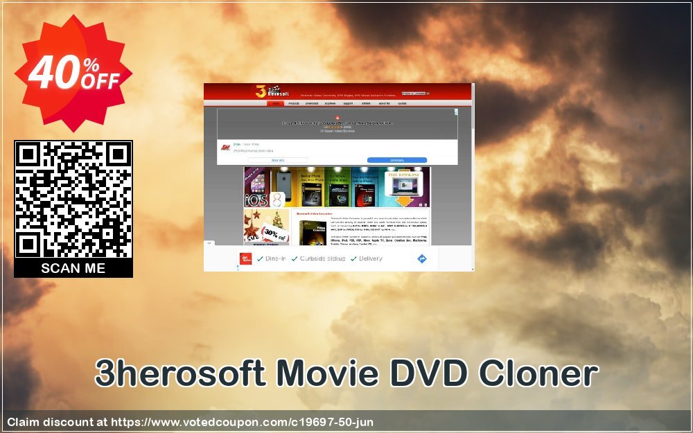 3herosoft Movie DVD Cloner Coupon, discount 3herosoft Software Studio (19697). Promotion: 
