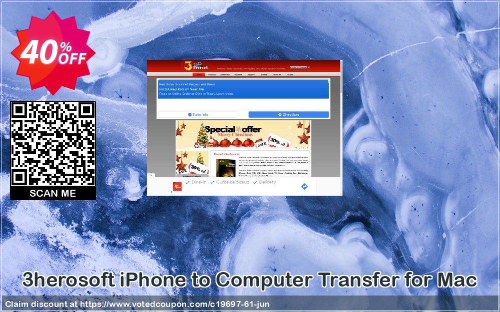 3herosoft iPhone to Computer Transfer for MAC Coupon, discount 3herosoft Software Studio (19697). Promotion: 