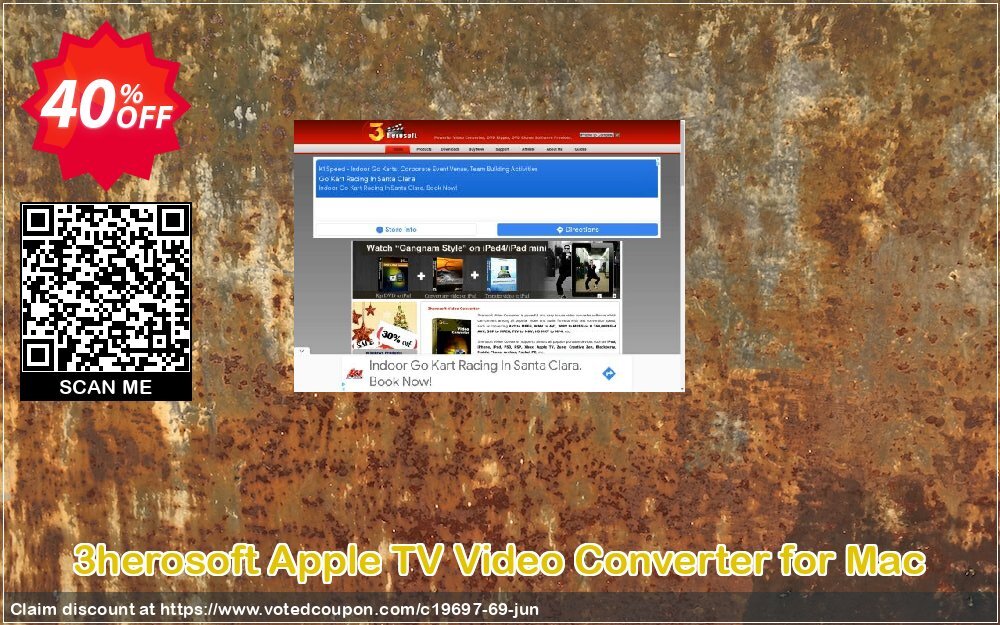 3herosoft Apple TV Video Converter for MAC Coupon, discount 3herosoft Software Studio (19697). Promotion: 
