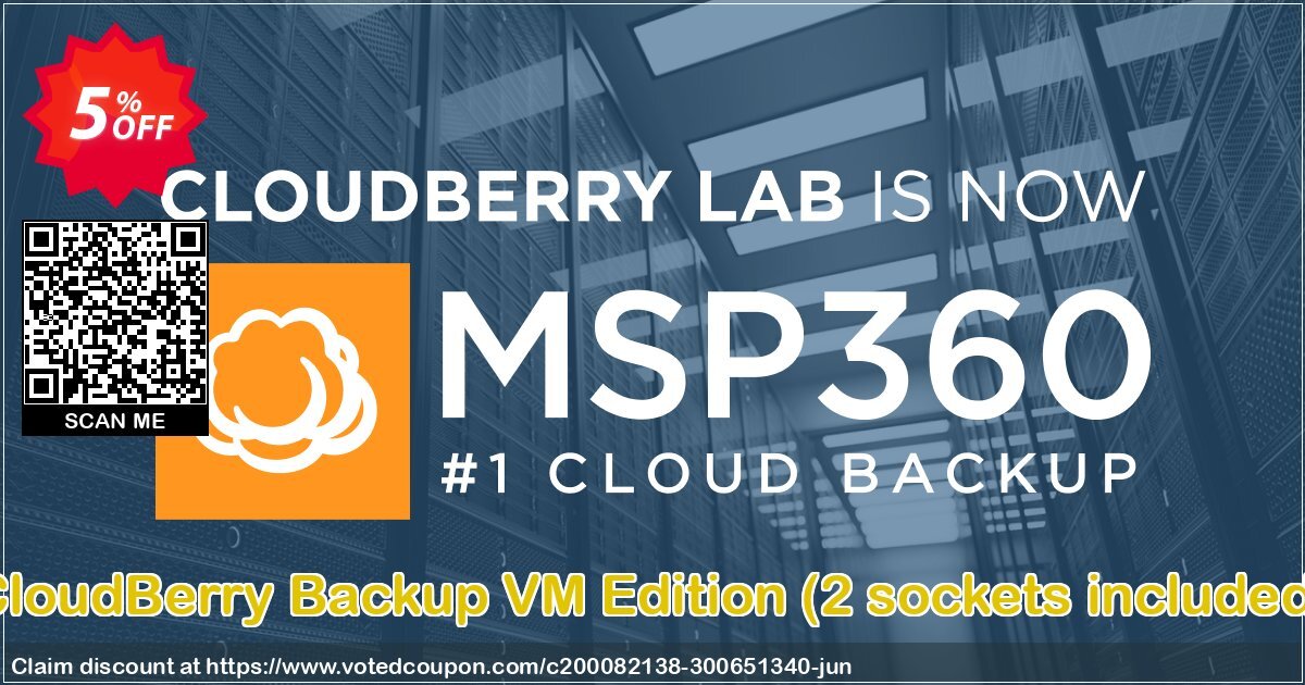 CloudBerry Backup VM Edition, 2 sockets included  Coupon, discount Coupon code CloudBerry Backup VM Edition NR (2 sockets included). Promotion: CloudBerry Backup VM Edition NR (2 sockets included) offer from BitRecover