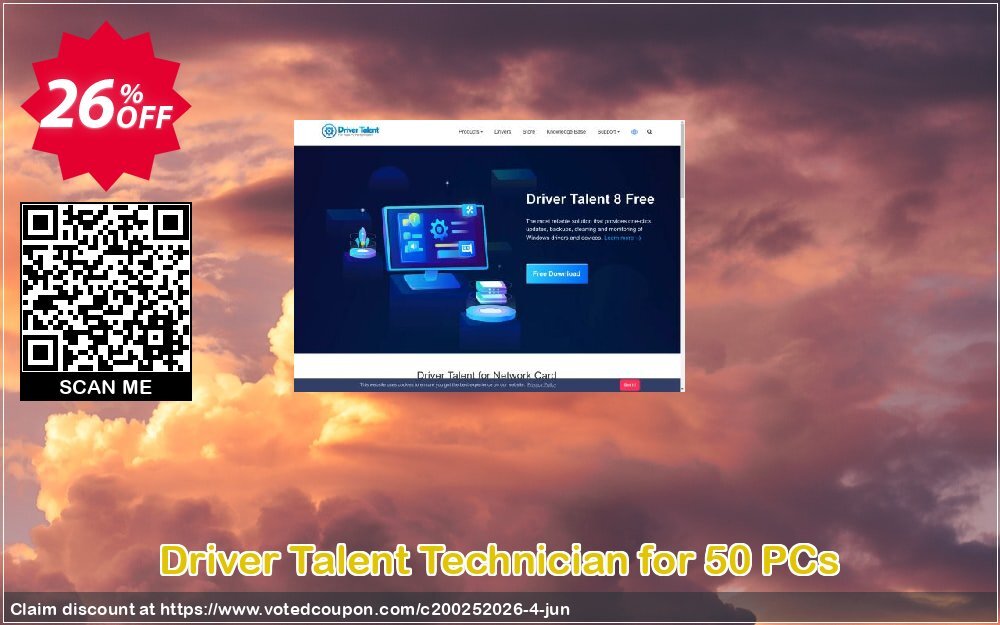 Driver Talent Technician for 50 PCs Coupon, discount 25% OFF Driver Talent Technician for 50 PCs, verified. Promotion: Big sales code of Driver Talent Technician for 50 PCs, tested & approved