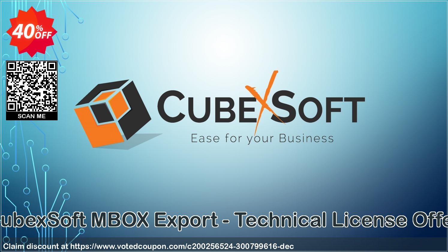 CubexSoft MBOX Export - Technical Plan Offer Coupon Code Jun 2024, 40% OFF - VotedCoupon