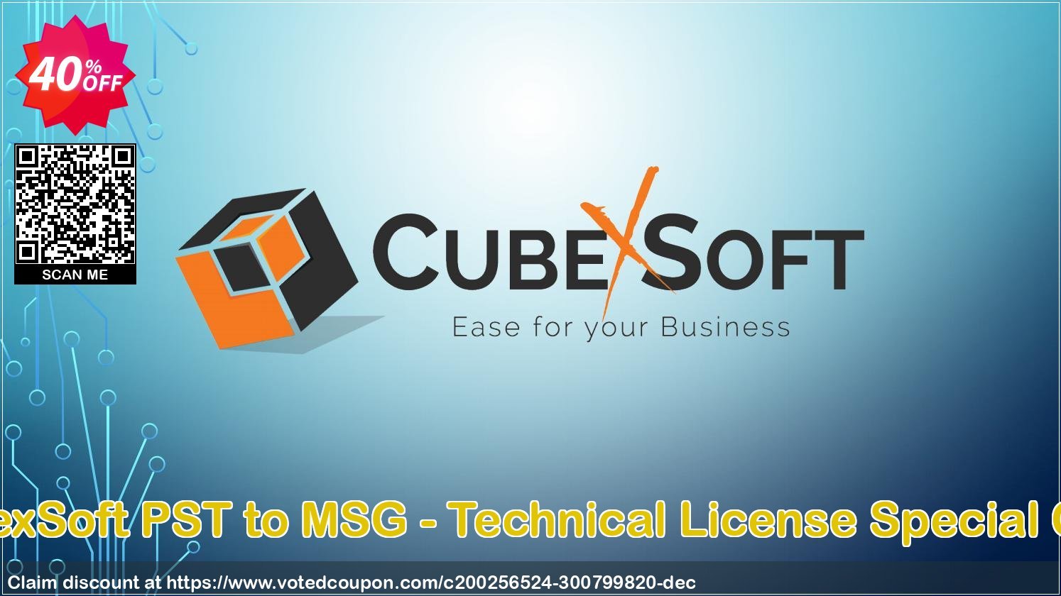 CubexSoft PST to MSG - Technical Plan Special Offer Coupon Code Jun 2024, 40% OFF - VotedCoupon