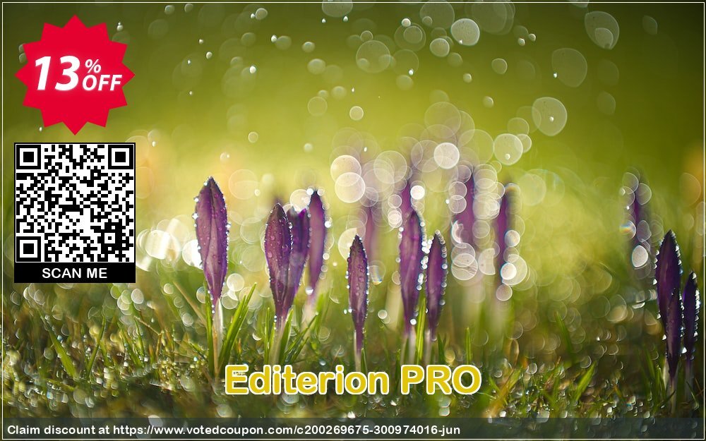Editerion PRO Coupon, discount Coupon code Editerion - PRO. Promotion: Editerion - PRO offer from editerion