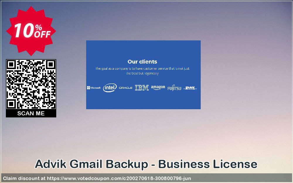 Advik Gmail Backup - Business Plan Coupon, discount Coupon code Advik Gmail Backup - Business License. Promotion: Advik Gmail Backup - Business License Exclusive offer 