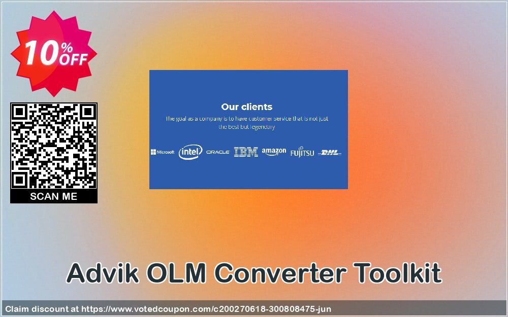 Advik OLM Converter Toolkit Coupon, discount Coupon code Advik OLM Converter Toolkit - Personal License. Promotion: Advik OLM Converter Toolkit - Personal License Exclusive offer 