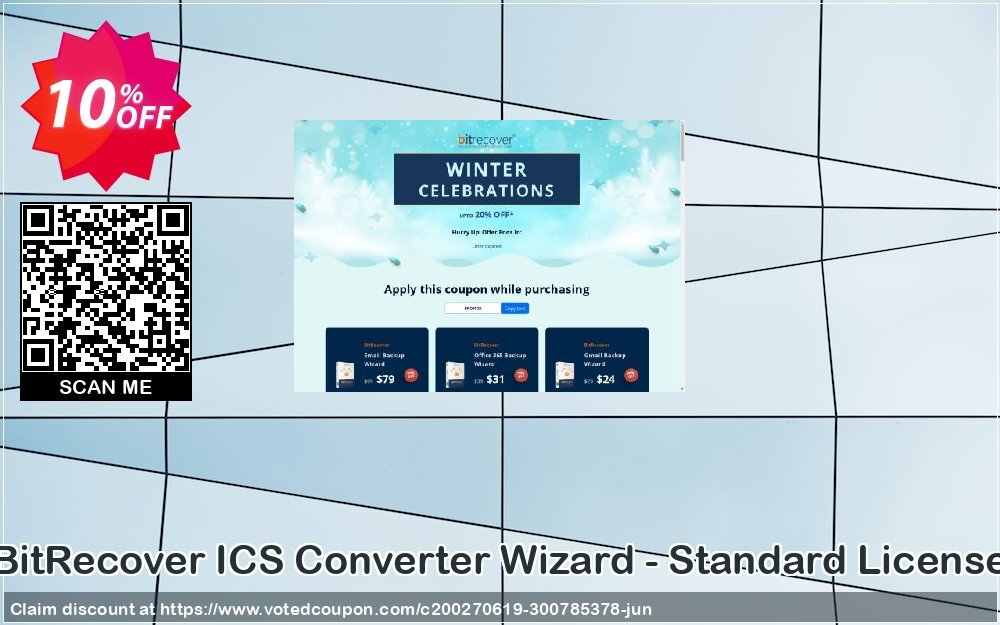 BitRecover ICS Converter Wizard - Standard Plan Coupon, discount Coupon code ICS Converter Wizard - Standard License. Promotion: ICS Converter Wizard - Standard License offer from BitRecover