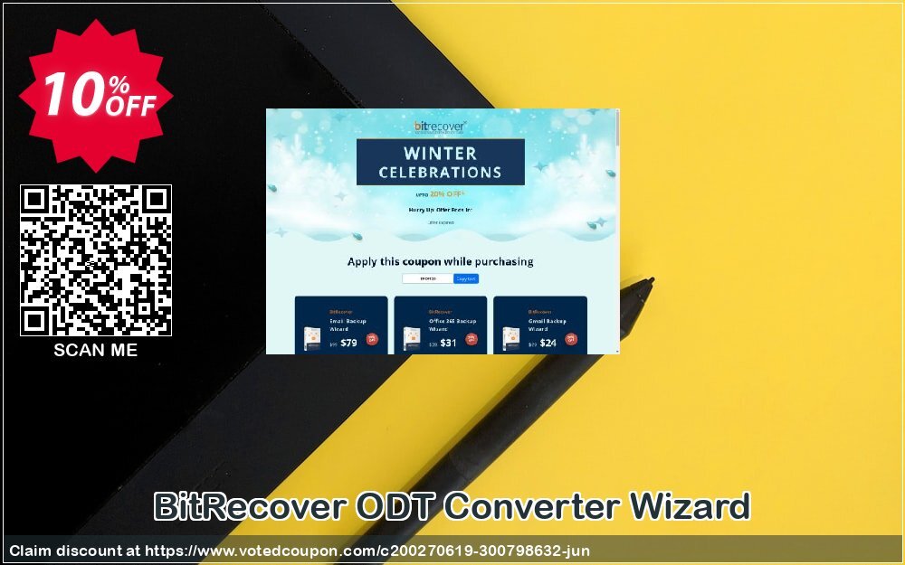 BitRecover ODT Converter Wizard Coupon, discount Coupon code ODT Converter Wizard - Standard License. Promotion: ODT Converter Wizard - Standard License offer from BitRecover