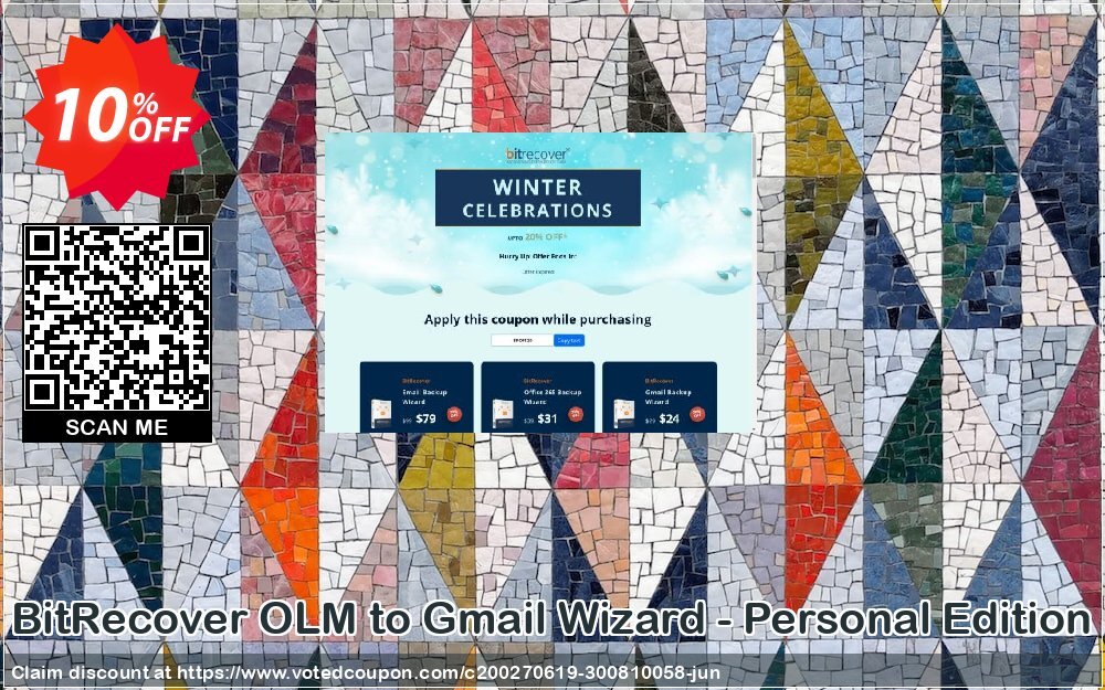 BitRecover OLM to Gmail Wizard - Personal Edition Coupon, discount Coupon code BitRecover OLM to Gmail Wizard - Personal Edition. Promotion: BitRecover OLM to Gmail Wizard - Personal Edition Exclusive offer 