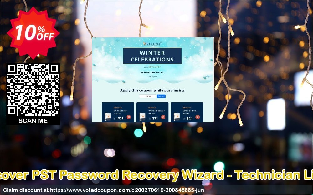 BitRecover PST Password Recovery Wizard - Technician Plan Coupon, discount Coupon code BitRecover PST Password Recovery Wizard - Technician License. Promotion: BitRecover PST Password Recovery Wizard - Technician License Exclusive offer 