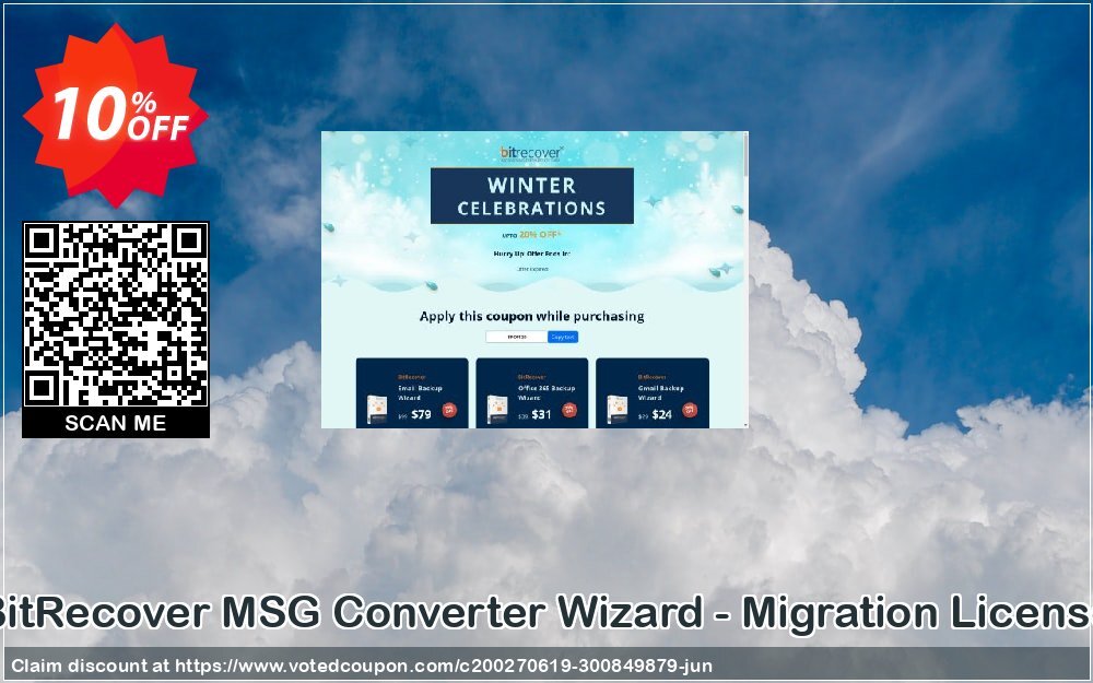 BitRecover MSG Converter Wizard - Migration Plan Coupon, discount Coupon code BitRecover MSG Converter Wizard - Migration License. Promotion: BitRecover MSG Converter Wizard - Migration License Exclusive offer 