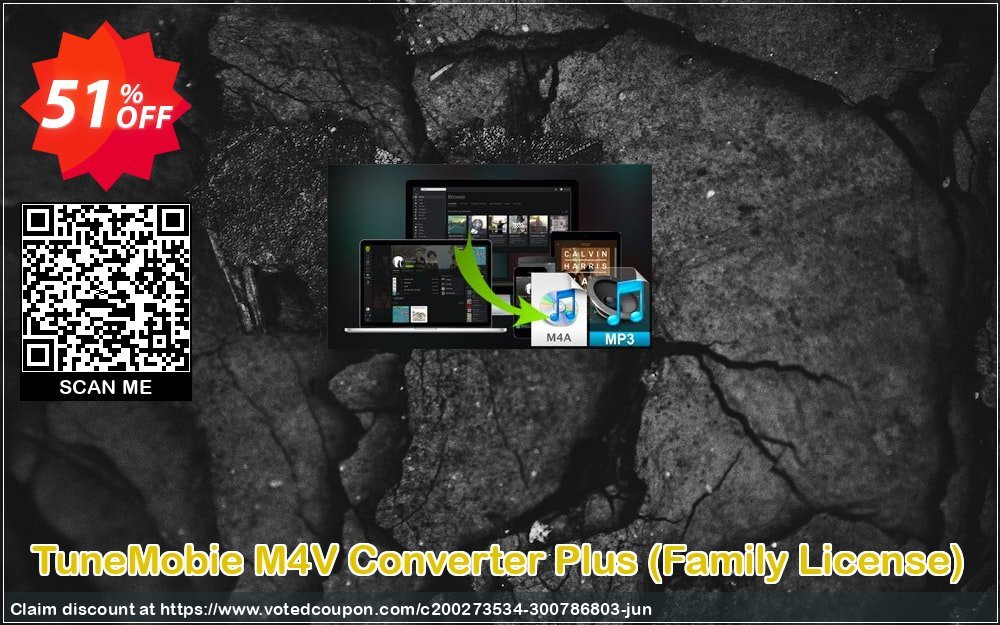 TuneMobie M4V Converter Plus, Family Plan  Coupon, discount Coupon code TuneMobie M4V Converter Plus (Family License). Promotion: TuneMobie M4V Converter Plus (Family License) Exclusive offer 