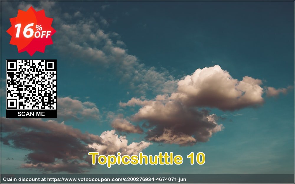 Topicshuttle 10 Coupon, discount Topicshuttle 10 Hottest discount code 2024. Promotion: Hottest discount code of Topicshuttle 10 2024