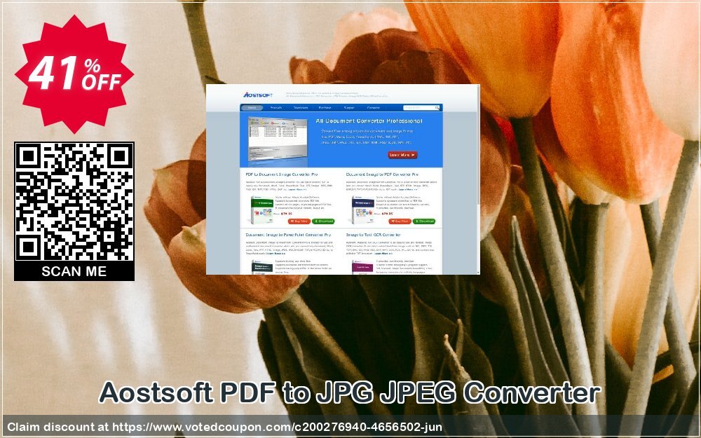 Aostsoft PDF to JPG JPEG Converter Coupon, discount Aostsoft PDF to JPG JPEG Converter Awesome promo code 2024. Promotion: Awesome promo code of Aostsoft PDF to JPG JPEG Converter 2024