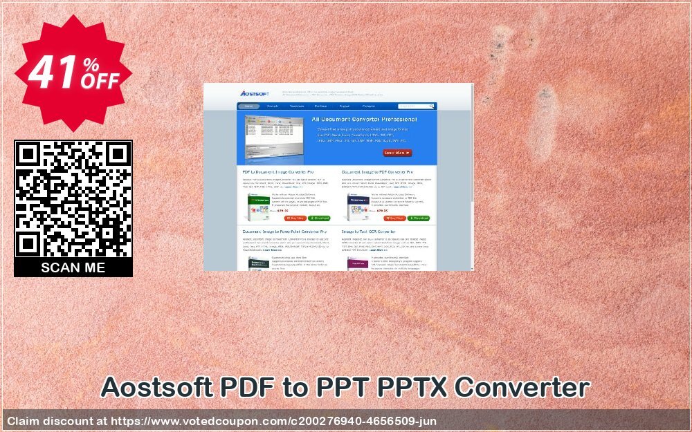 Aostsoft PDF to PPT PPTX Converter Coupon, discount Aostsoft PDF to PPT PPTX Converter Impressive promo code 2024. Promotion: Impressive promo code of Aostsoft PDF to PPT PPTX Converter 2024