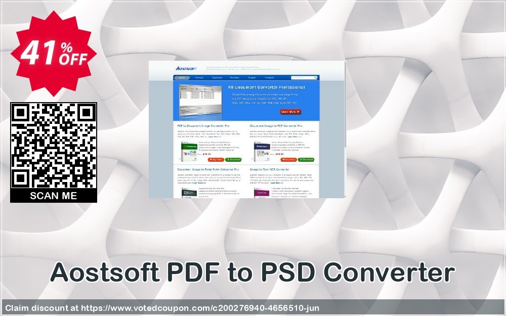 Aostsoft PDF to PSD Converter Coupon, discount Aostsoft PDF to PSD Converter Formidable discounts code 2024. Promotion: Formidable discounts code of Aostsoft PDF to PSD Converter 2024
