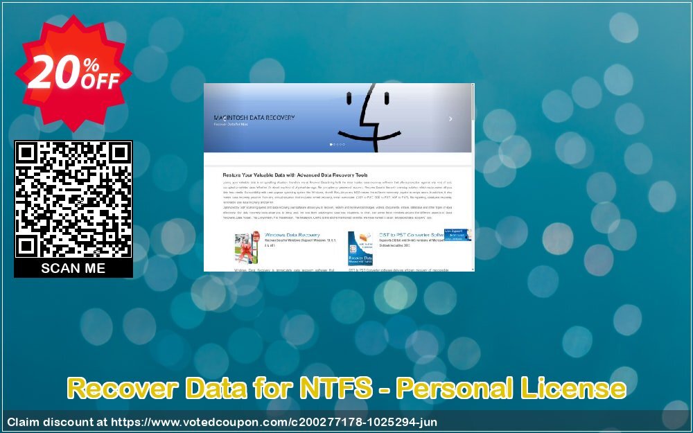 Recover Data for NTFS - Personal Plan Coupon, discount Recover Data for NTFS - Personal License Dreaded discounts code 2024. Promotion: Dreaded discounts code of Recover Data for NTFS - Personal License 2024