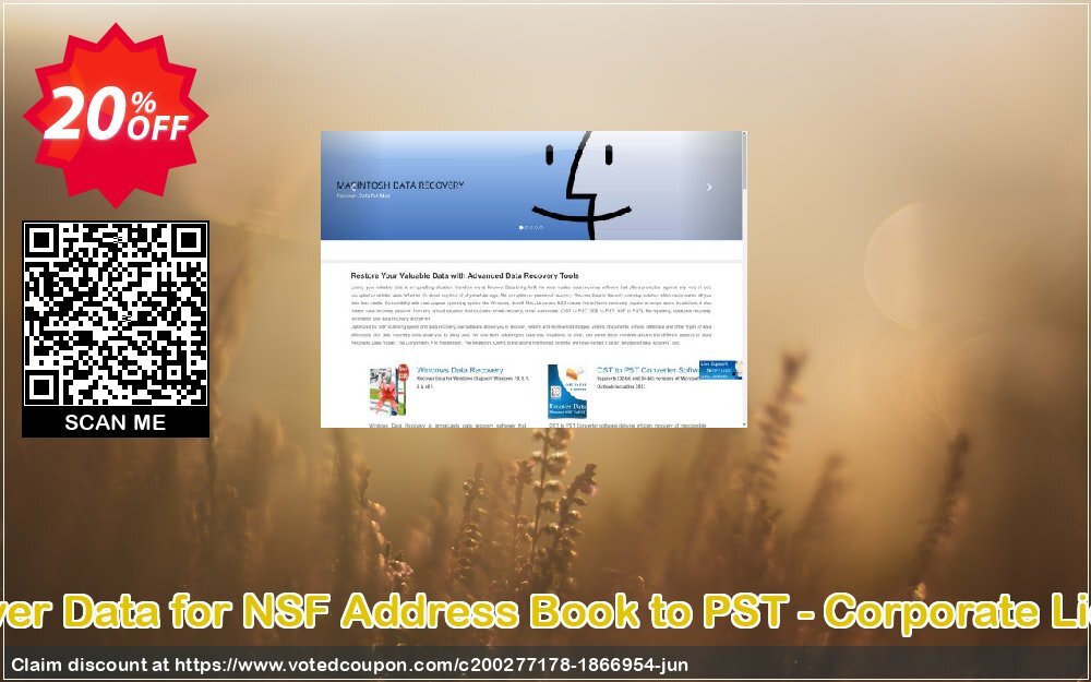 Recover Data for NSF Address Book to PST - Corporate Plan Coupon, discount Recover Data for NSF Address Book to PST - Corporate License Formidable promotions code 2024. Promotion: Formidable promotions code of Recover Data for NSF Address Book to PST - Corporate License 2024