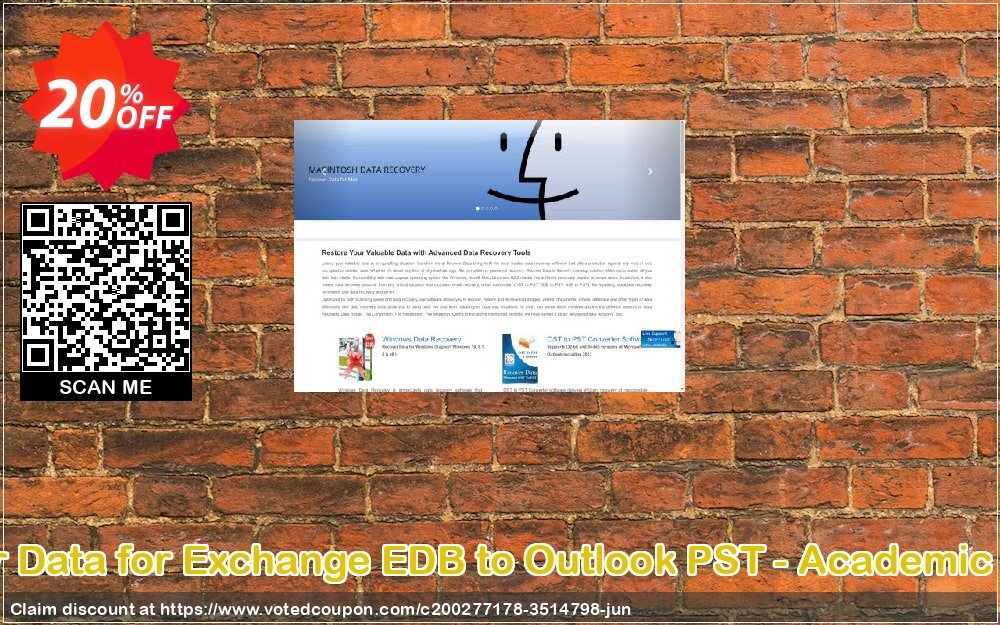 Recover Data for Exchange EDB to Outlook PST - Academic Plan Coupon, discount Recover Data for Exchange EDB to Outlook PST - Academic License Super deals code 2024. Promotion: Super deals code of Recover Data for Exchange EDB to Outlook PST - Academic License 2024