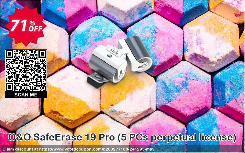 O&O SafeErase 19 Pro, 5 PCs perpetual Plan  Coupon, discount 70% OFF O&O SafeErase 18 Pro (5 PCs perpetual license), verified. Promotion: Big promo code of O&O SafeErase 18 Pro (5 PCs perpetual license), tested & approved