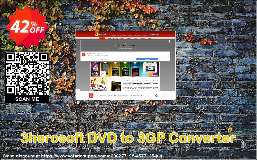 3herosoft DVD to 3GP Converter Coupon, discount 3herosoft DVD to 3GP Converter Amazing promotions code 2024. Promotion: Amazing promotions code of 3herosoft DVD to 3GP Converter 2024